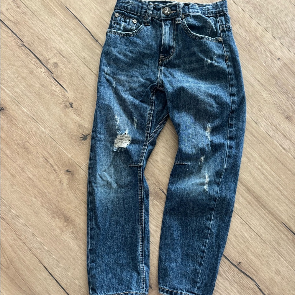 One Teaspoon Kids Distressed Blue Jeans